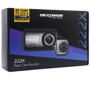 Nextbase 222X Compact Dual Dash Cam Front & Rear 2.5" HD IPS Screen, 1080p Full